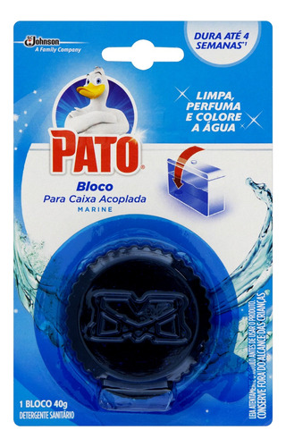 Detergente Sanitário Bloco Para Caixa Acoplada Marine Pato 40g