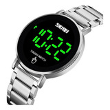 Relógio Unissex Skmei Digital 1550 Prata Touch Watch 