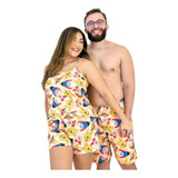 Conjunto Pijamas Casal  Personagens Turma Do Pooh