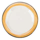 G.e.t. 9  Ivory/yellow Heavy-duty Wide Rim Melamine Dessert 