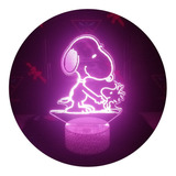 Lampara 3d App Incluida Snoopy Y Emilio 