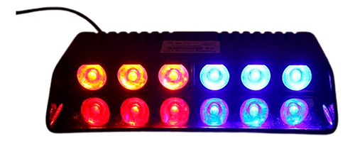 Strobo Interno 8 Leds Vermelho Azul Ventosa 9 Efeitos Pisca