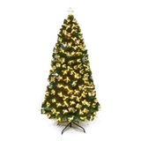 Arbol De Navidad Led Fibra Optica 180cm Adorno Decoración 