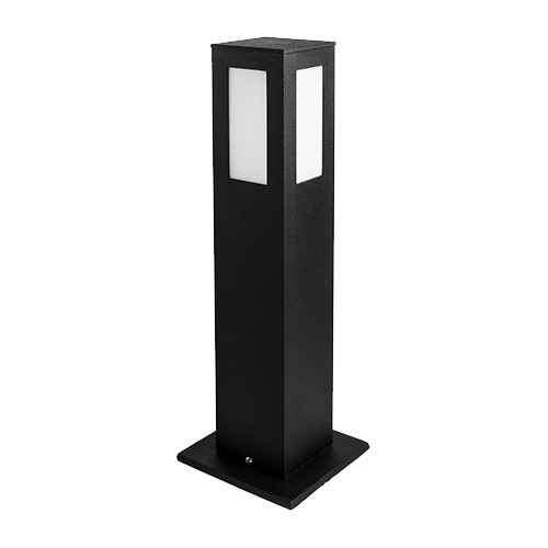 Farola Recta Aluminio 40cm Cuadrada Apto Led Exterior Jardin