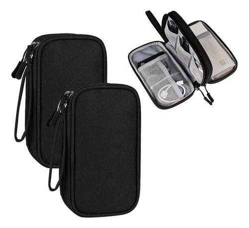 2pcs Estuche Cargador Usb Organizador Bolsa De Cables