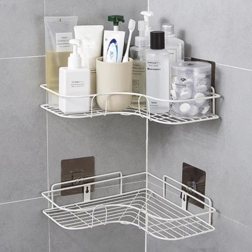 Organizador De Baño Repisa Rinconero Ducha Metal Esmaltado