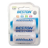 Bst-dr20 - Bateria Beston Tipo D Recargable Bl X 2