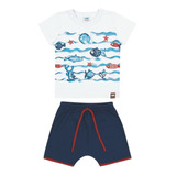 Conjunto Infantil Menino Camiseta E Bermuda Marlan 40534