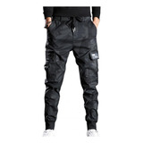 Pantalones Cargo Hombres Multibolsillos Camuflaje R