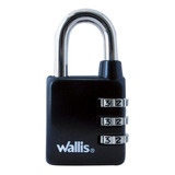 Candado Wallis Combinación 3 Discos Arco Grueso Seguridad