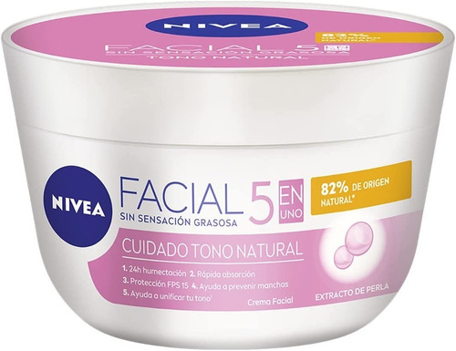 Nivea Crema Facial Aclarante Hidratante 5 En 1 Con Fps 15 Tipo De Piel Todo Tipo De Piel