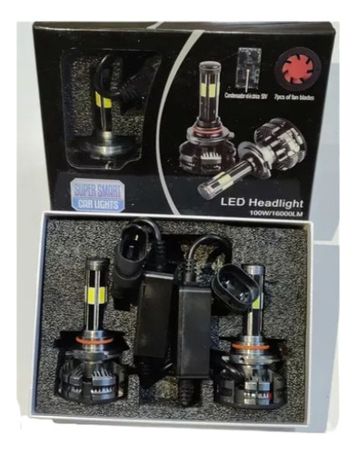 Kit De Luz Led 9006 6 Caras Conector Hb4/9006 16000 Lm 100w