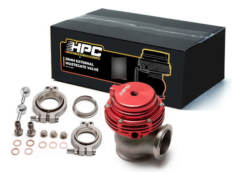 Valvula Wastegate Externa Roja 38mm V-band Hpc