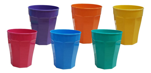 Vasos Plastico Faceteados X60 Unidades