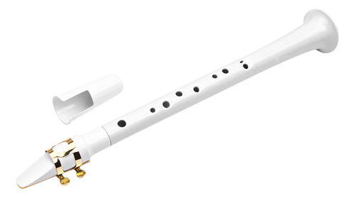 Mini Saxofone Portátil Branco De Bolso Com Chave De Sax De C
