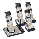 4 Teléfonos Inalámbricos Con Contestadora Y Cid At&t Cl82407