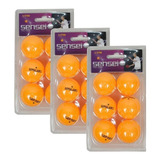 Pack 18 Pelotas Ping Pong 1 Estrella Sensei® - Tenis De Mesa