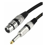 Cable De Micrófono Xlr A 1-4 (6.35mm) Para Micrófono Dinám