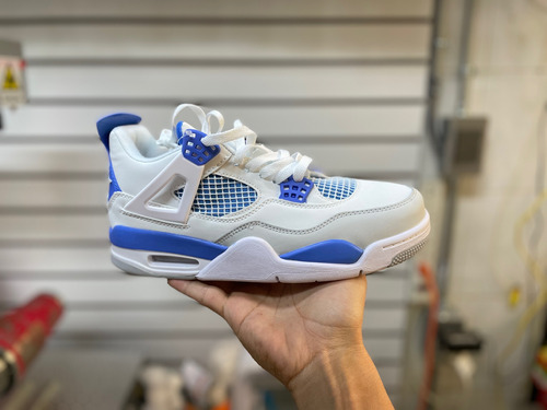 Tenis Jordan 4 Azul Blanco Sb