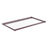 Bandeja Espelhada Lavabo Dourada Espelhado 70 Cm Retangular Cor Black Matte