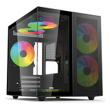 Gabinete Gamer Mizu Evolut Pc Aquário Preto Vidro Temperado