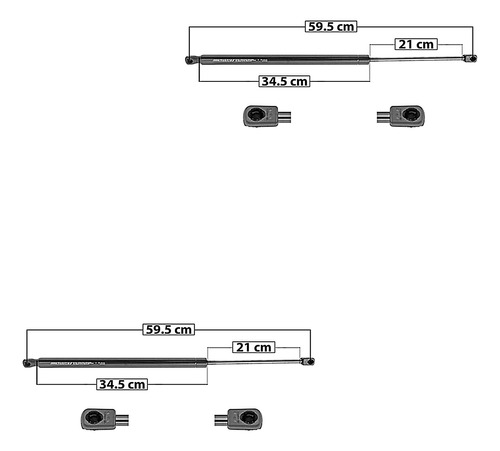 (2) Amortiguadores De 5a Puerta Dodge H100 Van 08/14 Spart