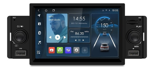 2024 1 Din Auto Estéreo Universal Radio Android 10 Carplay