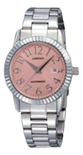Reloj Automático Para Dama Seiko J Springs Rosa Coral