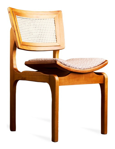Cadeira De Madeira Com Palhinha Sextavada Cerejeira