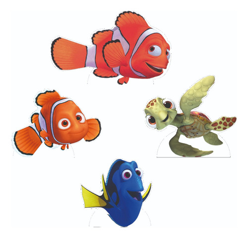 Nemo - 4 Displays Decorativos Para Fiesta Infantil