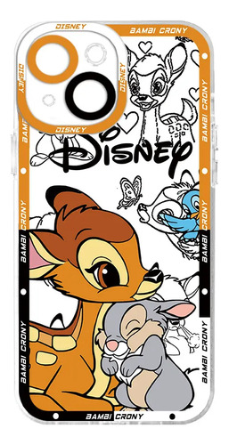 Capa Macia De Luxo Para iPhone 15 14 13 12 Bambi Deer