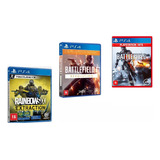 Kit 3x Jogo Rainbow Six Extraction + Battlefield 4 + Bf1 Ps4