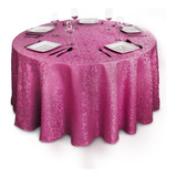 Mantel Imperial Y Redondo Fiestas Eventos 290cm Magenta 169