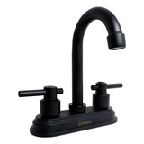 Llave Mezcladora Lavabo Baño Negro Mate Tipo Bar Moderna