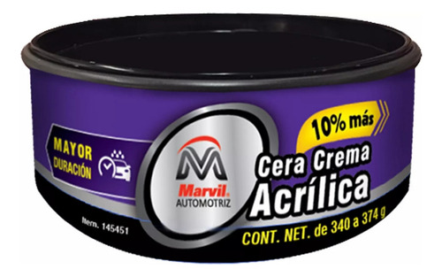 Cera En Pasta Para Autos Acrilica 340 Gr