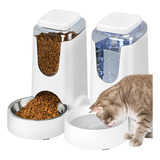 Paquete De 2 Alimentadores Automaticos Para Gatos Y Dispensa