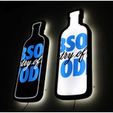 Cartel Luminoso Led Adsolut Vodka Botella Silueta Decobar