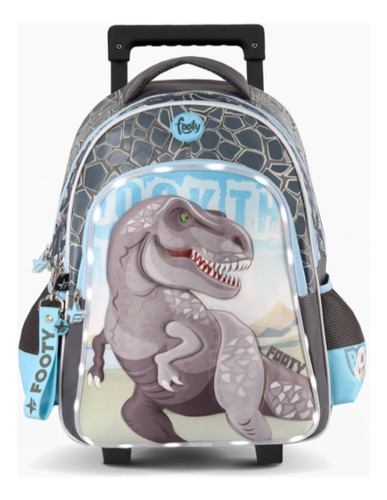 Mochila Escolar Carrito Jurassic Dinosaurio Ruedas Reforzada