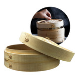 Olla Vaporera De Bambú 1 Nivel Cocina Ecológica 20 Cm