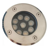 Balizador Spot Led Embutir Chão Piso Jardim 9w Prova D'água