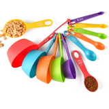 Set De Cucharas Y Tazas Medidoras X12 Unid Reposteria Cocina Color Multicolor