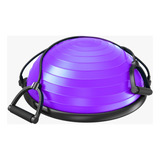 Meia Bola Suiça Bosu Balance Dome Ball Pilates Yoga Sports Cor Roxo