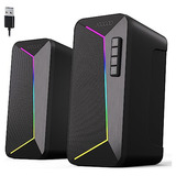 Jeecoo Altavoces De Computadora Bluetooth M30, Altavoces Rgb