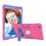 Mica + Funda Rudo Con Base Para iPad 7 Y 8 10.2 A2270 A2428