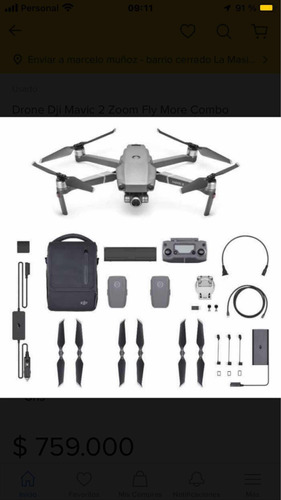 Drone Dji Mavic 2 Zoom!! Fly More Combo ,impecab+ Accesorios