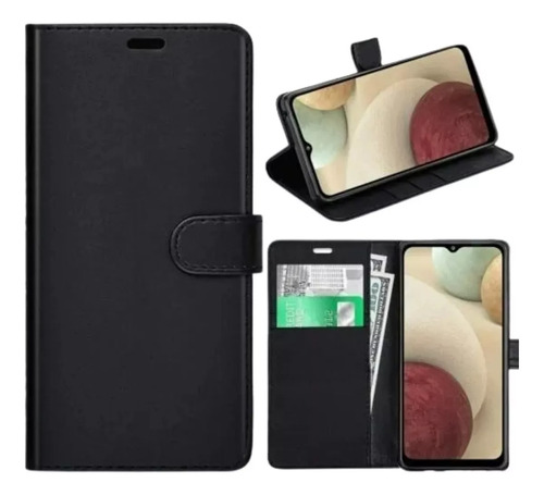 Funda Librito Ejecutivo Para Samsung A21s + Full Cover 9d  