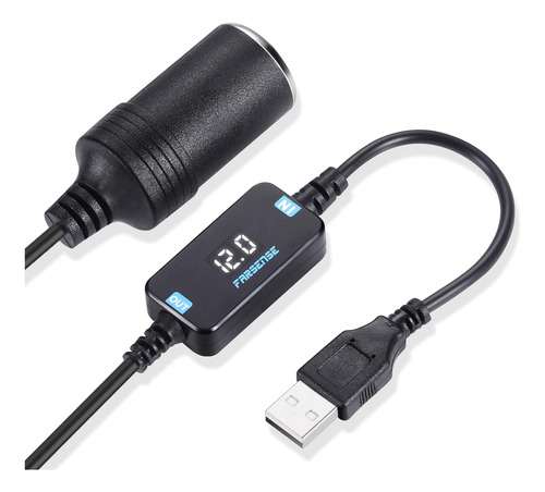 Farsense Cable De Alimentación Usb Cc De 5 V A 12 V (3 Pies)