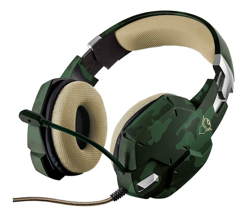 Auricular Gxt 322 Gaming Headset Trust Camuflado Ps4 Xbox Pc Color Verde