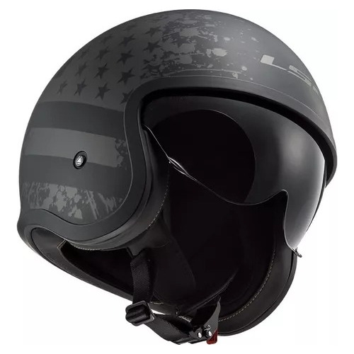 Casco Ls2 Abierto 599 Gris Spitfire Flag Black Agrobikes