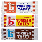 Bonomo Turkish Taffy Candy 3 Sabor 9 Bar Variedad Paquete: